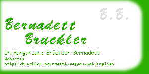 bernadett bruckler business card